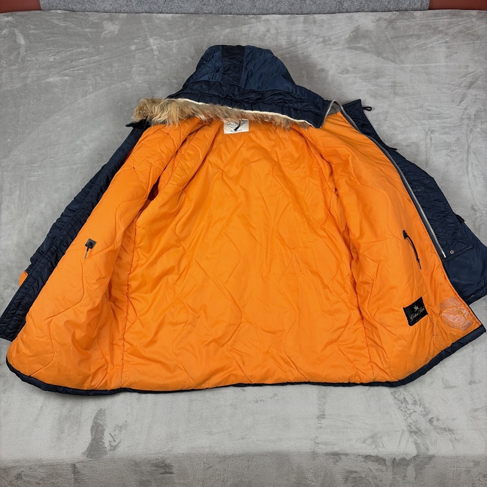 Golden Fleece N-3B Flying Jacket Mens 46 Navy Blue‎ Vintage Snorkel Parka USA - Picture 11 of 16